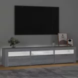 szürke sonoma színű TV-szekrény LED-lámpákkal 180x35x40 cm