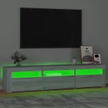 szürke sonoma színű TV-szekrény LED-lámpákkal 180x35x40 cm