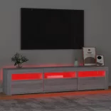 szürke sonoma színű TV-szekrény LED-lámpákkal 180x35x40 cm