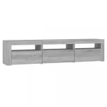 szürke sonoma színű TV-szekrény LED-lámpákkal 180x35x40 cm