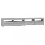 szürke sonoma színű TV-szekrény LED-lámpákkal 240x35x40 cm