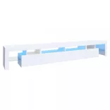 fehér TV-szekrény LED-lámpákkal 260x36,5x40 cm