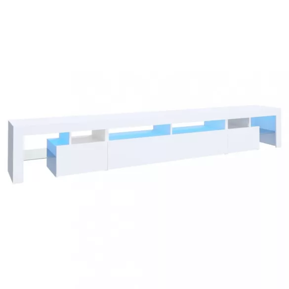 fehér TV-szekrény LED-lámpákkal 260x36,5x40 cm