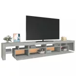 betonszürke TV-szekrény LED lámpákkal 260x36,5x40 cm