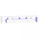 fehér TV-szekrény LED-lámpákkal 230x36,5x40 cm