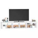 fehér TV-szekrény LED-lámpákkal 230x36,5x40 cm