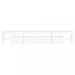 fehér TV-szekrény LED-lámpákkal 230x36,5x40 cm