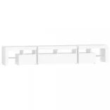 fehér TV-szekrény LED-lámpákkal 230x36,5x40 cm