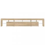 sonoma tölgy színű TV-szekrény LED-lámpákkal 230x36,5x40 cm