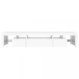 fehér TV-szekrény LED-lámpákkal 215x36,5x40 cm
