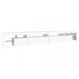 fehér TV-szekrény LED-lámpákkal 290x36,5x40 cm