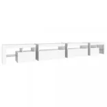 fehér TV-szekrény LED-lámpákkal 290x36,5x40 cm