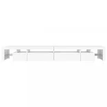 fehér TV-szekrény LED-lámpákkal 290x36,5x40 cm