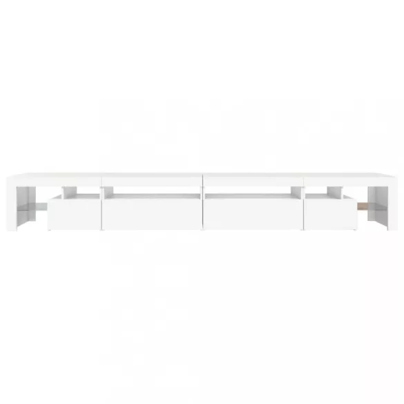 fehér TV-szekrény LED-lámpákkal 290x36,5x40 cm