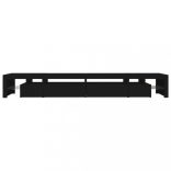 fekete TV-szekrény LED-lámpákkal 290x36,5x40 cm