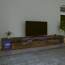   füstös tölgy színű TV-szekrény LED-lámpákkal 290x36,5x40 cm