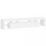 fehér TV-szekrény LED-lámpákkal 200x36,5x40 cm