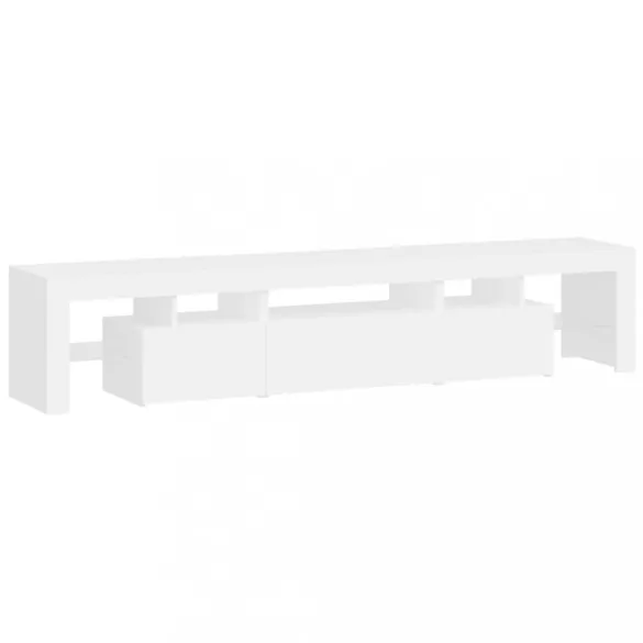 fehér TV-szekrény LED-lámpákkal 200x36,5x40 cm