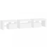 fehér TV-szekrény LED-lámpákkal 200x36,5x40 cm