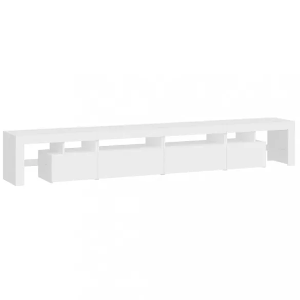 fehér TV-szekrény LED-lámpákkal 260x36,5x40 cm
