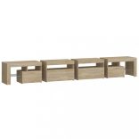 sonoma tölgy színű TV-szekrény LED-lámpákkal 260x36,5x40 cm