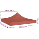 terrakotta tető partisátorhoz 3 x 3 m 270 g/m²
