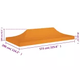 narancssárga tető partisátorhoz 6 x 3 m 270 g/m²