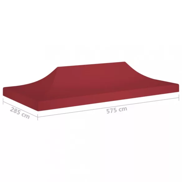 burgundi vörös tető partisátorhoz 6 x 3 m 270 g/m²