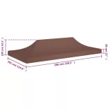 barna tető partisátorhoz 6 x 3 m 270 g/m²