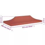terrakotta tető partisátorhoz 6 x 3 m 270 g/m²