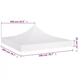 fehér tető partisátorhoz 2 x 2 m 270 g/m²