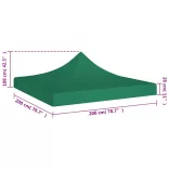 zöld tető partisátorhoz 2 x 2 m 270 g/m²