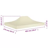 krémszínű tető partisátorhoz 4 x 3 m 270 g/m²