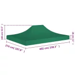 zöld tető partisátorhoz 4 x 3 m 270 g/m²