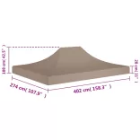 tópszínű tető partisátorhoz 4 x 3 m 270 g/m²