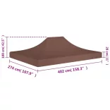 barna tető partisátorhoz 4 x 3 m 270 g/m²