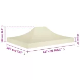 krémszínű tető partisátorhoz 4,5 x 3 m 270 g/m²