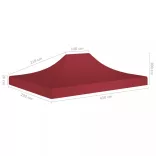 burgundi vörös tető partisátorhoz 4,5 x 3 m 270 g/m²