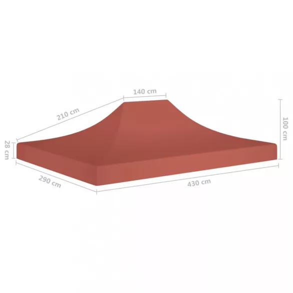terrakotta tető partisátorhoz 4,5 x 3 m 270 g/m²