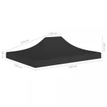 fekete tető partisátorhoz 4,5 x 3 m 270 g/m²