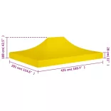 sárga tető partisátorhoz 4,5 x 3 m 270 g/m²