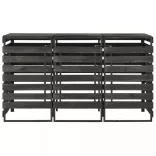 festett tömör fenyőfa tripla kerekeskuka-tároló 210x75x121 cm