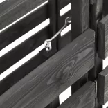 festett tömör fenyőfa tripla kerekeskuka-tároló 210x75x121 cm