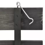 festett tömör fenyőfa tripla kerekeskuka-tároló 210x75x121 cm