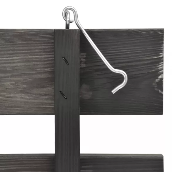 festett tömör fenyőfa tripla kerekeskuka-tároló 210x75x121 cm