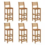 7 részes tömör akácfa kerti bárgarnitúra