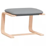 világosszürke szövet pihenőfotel lábtartóval