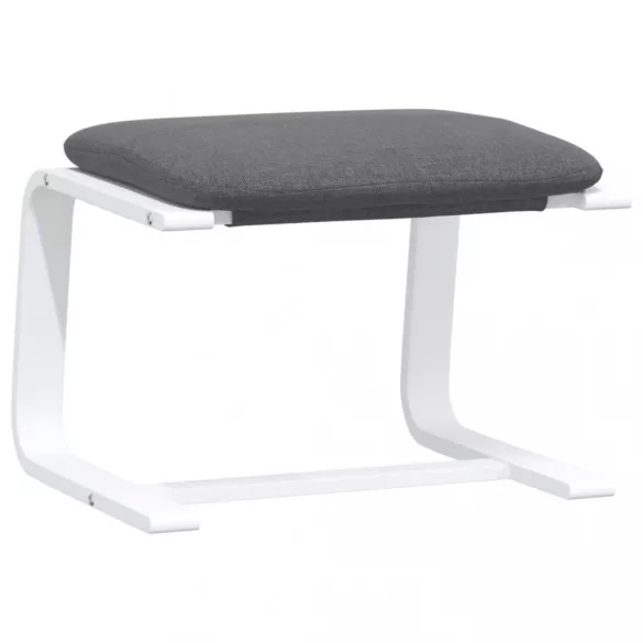 sötétszürke szövet pihenőfotel lábtartóval