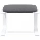 sötétszürke szövet pihenőfotel lábtartóval