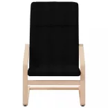 fekete szövet pihenőfotel lábtartóval